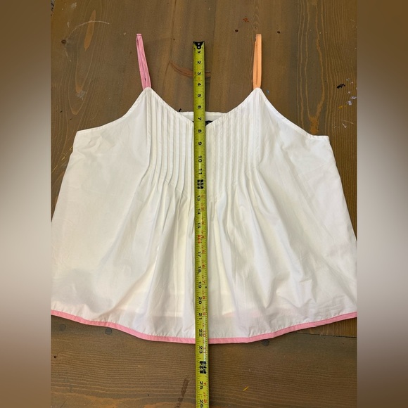 Funky White Camisole with Pink Straps Size Large - Picture 8 of 9